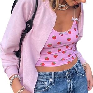 Strawberry Cropped Tank